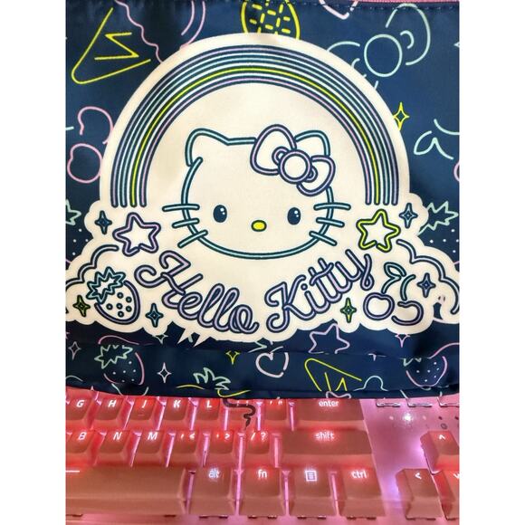Sanrio Hello Kitty Backpack Laptop Travel 2024 Blue Neon Rainbow Fruit Ice Cream main image 5